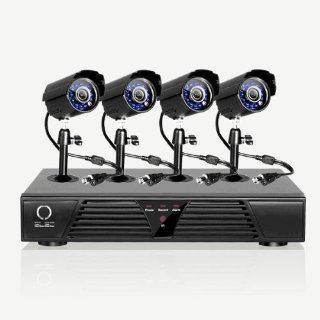 ELEC New 4 Ch Channel HDMI CCTV Full D1 H.264 Real time DVR + 4 Outdoor Security Surveillance Camera System   3g Mobile Live View (No Hard Drive) Elec cvk 1004  Home Security Systems  Camera & Photo