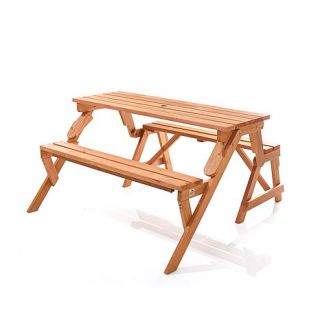HGTV HOME 2 in 1 Convertible Park Bench and Picnic Table