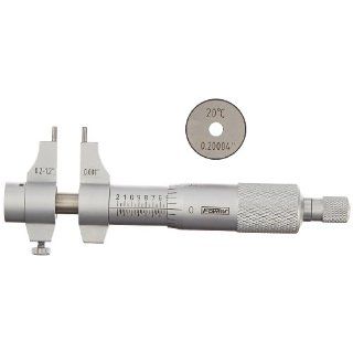 Fowler 52 275 001 1 Inside Micrometer with Calipers, 0.2 1.2" Measuring Range, 0.001" Graduation, +/  0.0002" Accuracy Outside Micrometers