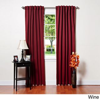 None Insulated Thermal Blackout 84 inch Curtain Panel Pair Red Size 52 x 84