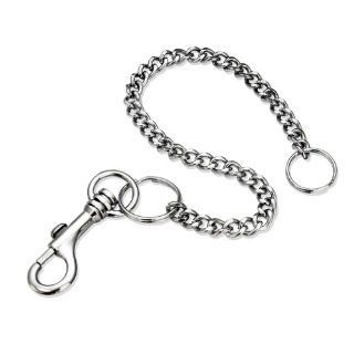 16.5" Long Silver Snap Trigger Hook Clip Heavy Duty Belt Keychain Bike Chain Heavy Metal Hip Hop Lover  Key Tags And Chains 