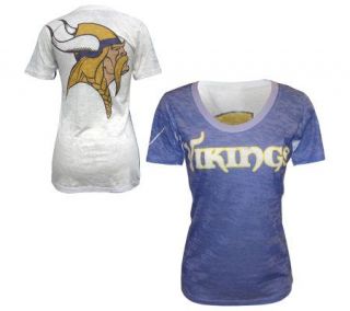 Touch by Alyssa Milano Vikings Sublimated Burnout T Shirt —