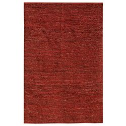 Hand woven Red Jute Rug (2 X 3)