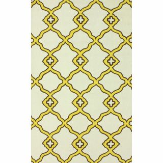 Nuloom Nuloom Handmade Moroccan Trellis Contemporary Wool Rug (76 X 96) Yellow Size 76 x 96