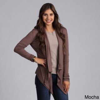 Saro Womens Solid Open Front Cardigan Brown Size S (4  6)