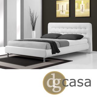 Dg Casa Ritz White Button tufted Headboard Bed