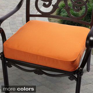 Indoor/ Outdoor Textured Bright 20 inch Chair Cushion With Sunbrella Fabric