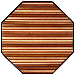 Rust Woven Bamboo Rug (5 Octagonal)