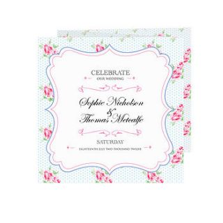 cream tea wedding invitations by paper themes