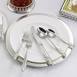 Ginkgo Pineapple Stainless Steel 5 piece Place Setting