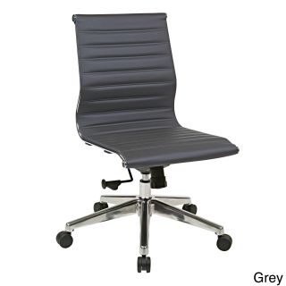 Office Star Products Armless Mid Back Eco Leather Chair