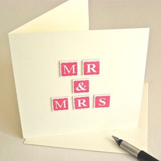 handmade wedding card by chapel cards