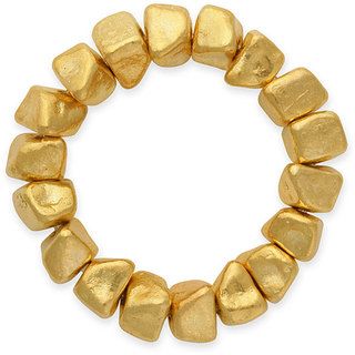 NEXTE Jewelry 18k Gold Overlay Golden Nugget Stretch Bracelet NEXTE Jewelry Gold Overlay Bracelets