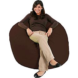 Jumbo Fufsack Chocolate Brown Microfiber Bean Bag Chair