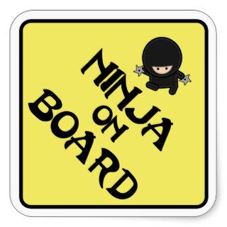 Ninja on Board Stickers