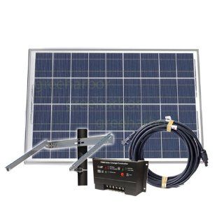 Solar Power Kit 80 Watt 12v with 20 Amp Charge Controller, pole Mount, 30ft Cable  Solar Panels  Patio, Lawn & Garden