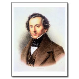 Portrait of Felix Mendelssohn (1809 47) (litho) Post Cards