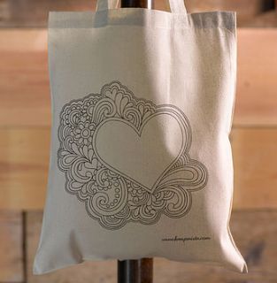 groovy heart colour in tote bag by krayonista