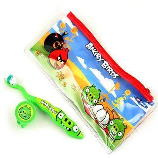 Angry Birds Smile Guard Travel Toothbrush [Green Pig] Toys & Games