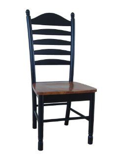 International Concepts C58 271P Pair of Madison Park Ladder Back, Chairs Cinnamon/Espresso   Dining Chairs