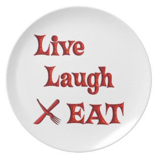 Live Laugh EAT Plates