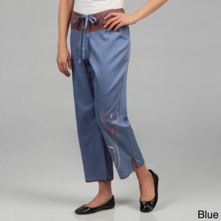 Julianna Rae Julianna Rae Womens Harmony Cotton Lounge Pants Blue Size S (4  6)