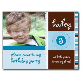 BIRTHDAY PARTY INVITATION  grace   boy Post Card