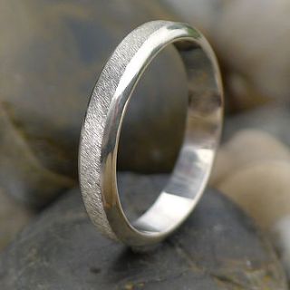 diamond cut textured sterling silver ring by lilia nash jewellery