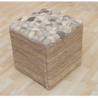 Nuloom Handmade Casual Living Indian Natural Pebbles Pouf