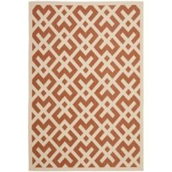 Poolside Terracotta/bone Indoor/outdoor Area Rug (9 X 12)