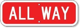 All Way Stop Sign Placard  Yard Signs  Patio, Lawn & Garden