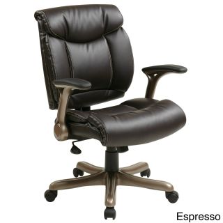 Office Star Products Work Smart Eco Leather Seat And Back Executive Chair Model Ech8967