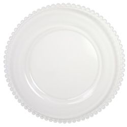 Chargeit  By Jay Clear Beaded Glass Charger Plates (set Of 2)