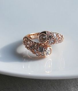 rose gold serpent cocktail ring by astrid & miyu