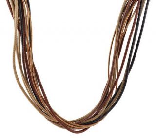 Carolyn Pollack Sterling Multi Color Multi Strand Cord Necklace —
