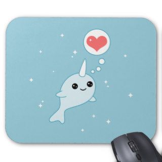 Cute Narwhal Mouse Pad