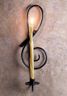treble clef candle holder by music room direct