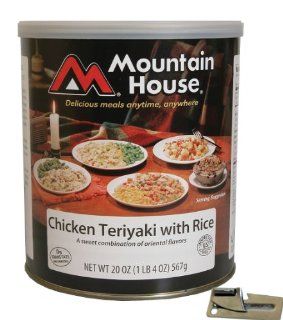 Mountain House Freeze Dried Chicken Teriyaki with Rice with Free Can Opener  Camping Freeze Dried Food  Sports & Outdoors