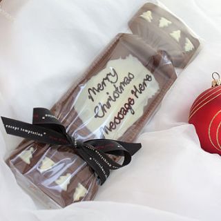 personalised chocolate christmas cracker by warner's end