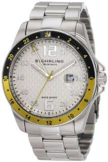 Stuhrling Original Men's 289.33212 Aquadiver Regatta Galleon Swiss Quartz Date Stainless Steel Bracelet Watch Watches