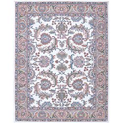 Nourison Traditional Hand tufted Caspian Ivory Wool Rug (8 X 106)