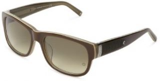 Mont Blanc MB371S5750P Wayfarer Sunglasses,Dark Brown,57 mm Clothing