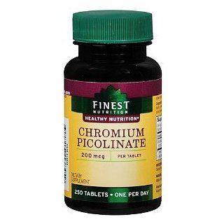 Finest Nutrition Chromium Picolinate 200 Mcg Tablets 250 ea Health & Personal Care
