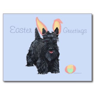 Scottish Terrier Easter Postcard