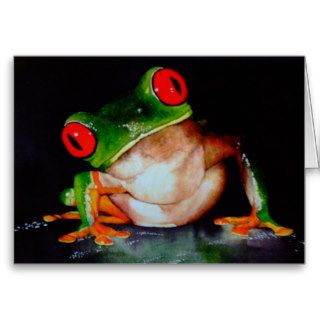 Red eyed tree frog card