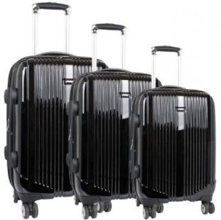 Jworld Concord 3 Piece Polycarbonate Spinner Luggage Set Bl Clothing