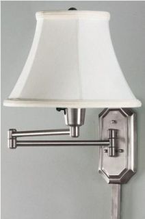Traditional Pin up Wall Lamp 19"ext Empire / brsh Stl
