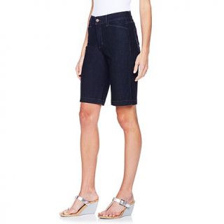 NYDJ Ayra Denim Short   Dark Enzyme Wash