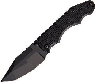 Brous Blades 4 Brous Blades Triple Threat 3 1/2" Steel Blade with Black G 10 Handles  Folding Camping Knives  Sports & Outdoors