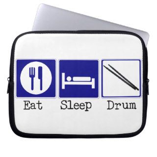 Eat, Sleep, Drum Laptop Computer Sleeves